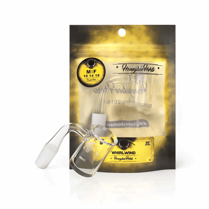 WHIRLWIND QUARTZ BANGER - 90° DEGREE | YL - Toker Supply