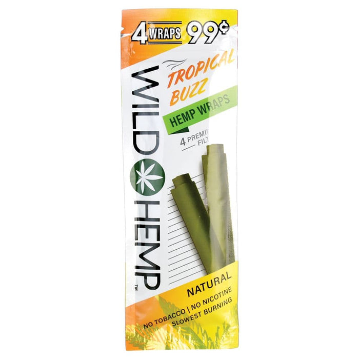 Wild Hemp Hemp Wraps | 4pc | 20pk Display - Toker Supply
