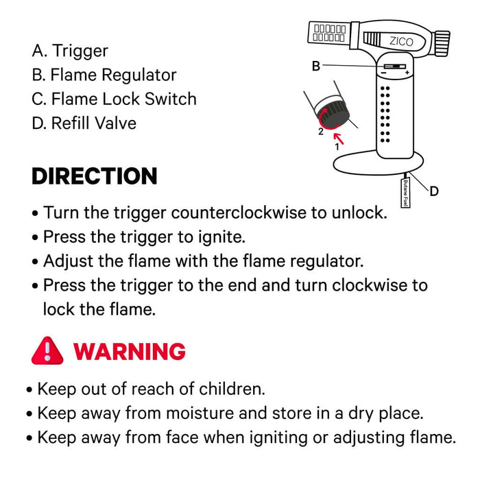 ZICO DAB TORCH - Toker Supply