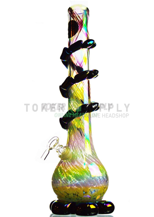 16" Puddle Base Colored Glass Water Pipe - Toker Supply