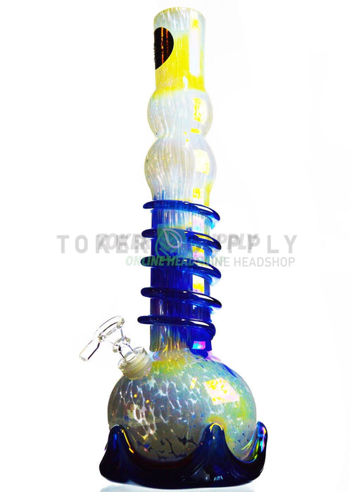 16" Spiral Tube Colored Glass Water Pipe