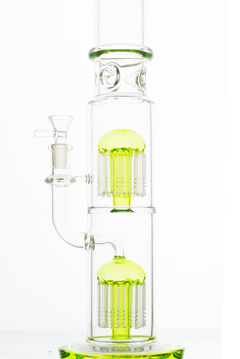 9mm Thick Double 10 Arm Tree Perc Bong - Toker Supply