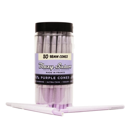 Blazy Susan 98mm Purple Cones 50Ct - Toker Supply