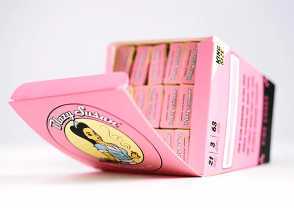 Blazy Susan - King Size Pink Pre Rolled Cones Full Box - Toker Supply