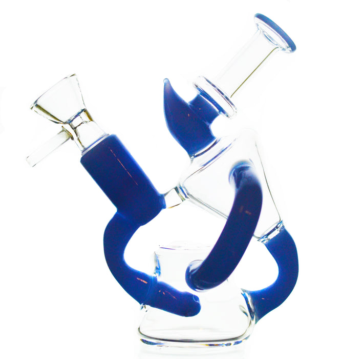 Direct Inject Blue Recycler Dab Rig - Toker Supply