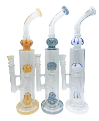 Double Dome Bent Neck Water Pipe 20'' - Toker Supply