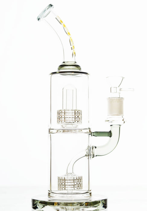 Double Stereo Matrix Perc Water Pipe - Toker Supply