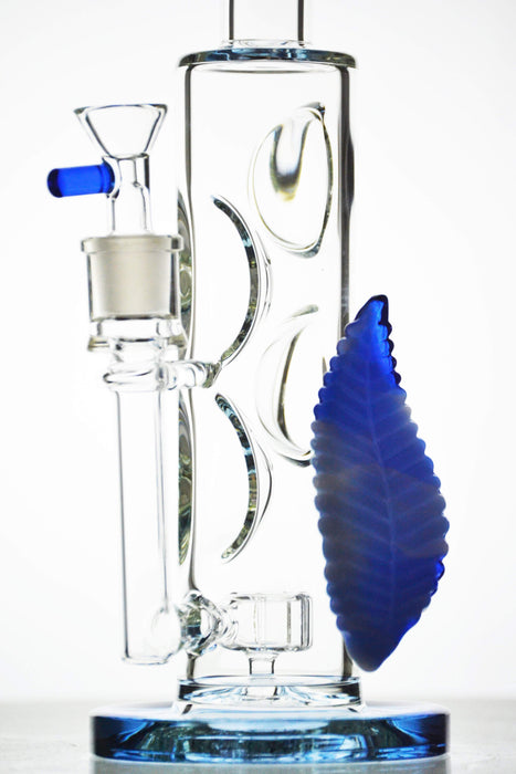 Glass Leaf Pinched Chamber Bong - Toker Supply