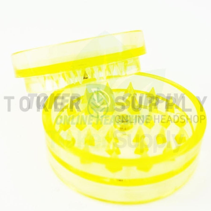 Plastic 2 Piece Grinder (Assorted Colors) - Toker Supply