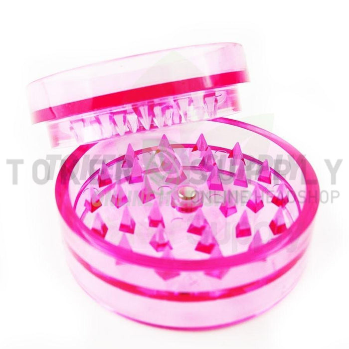 Plastic 2 Piece Grinder (Assorted Colors) - Toker Supply