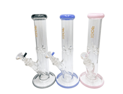 Rock Glass 12''  Colored Straight Tube - Toker Supply