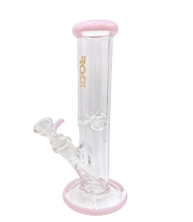 Rock Glass 12''  Colored Straight Tube - Toker Supply