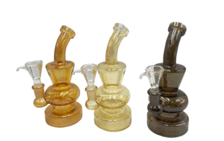 Rock Glass 7" Fumed Thick Base - Toker Supply