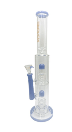 Rock Glass Double Matrix Water Pipe 16'' - Toker Supply