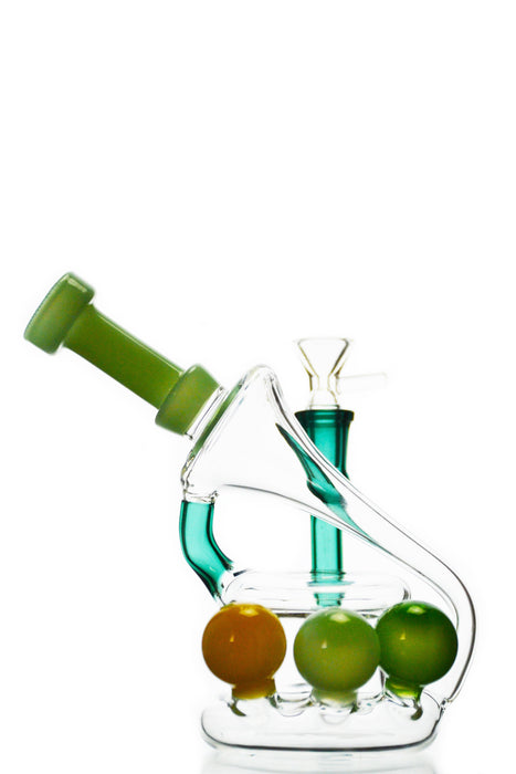 Sideway Funnel Inline Recycler Rig - Toker Supply