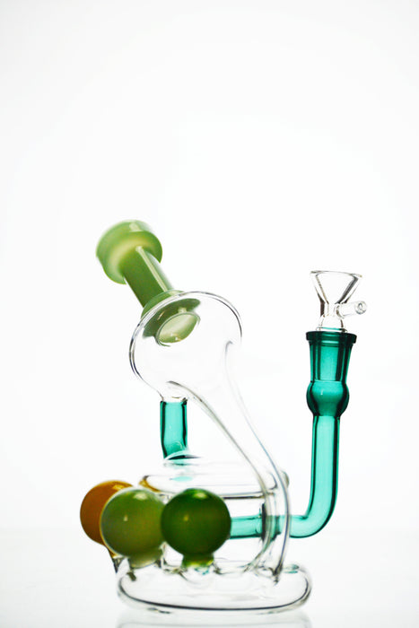 Sideway Funnel Inline Recycler Rig - Toker Supply