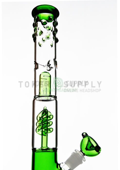 Spiral Perc Straight Tube Water Pipe