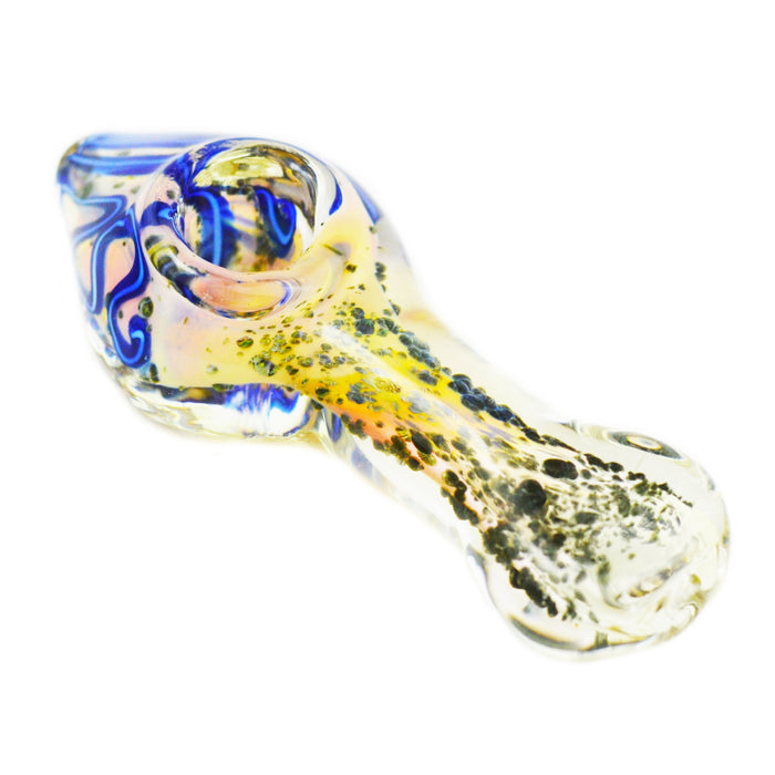 Spotted Spear Head Fumed Glass Pipe - Toker Supply