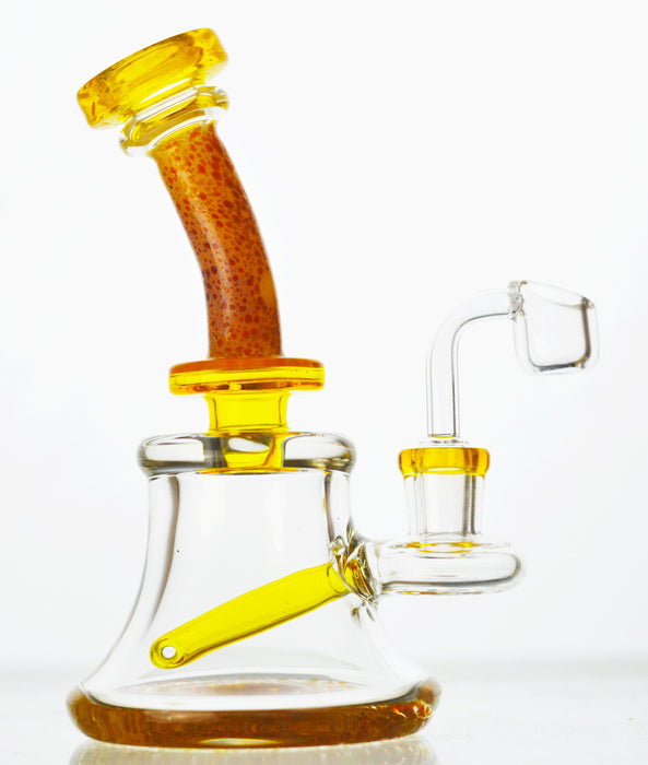 Stained Glass Bent Neck Inject Rig - Toker Supply