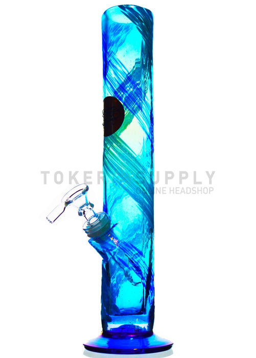 Straight Tube Colored Glass Water Pipe