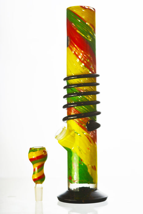 Twisted Sisters - 12"  Colored Straight Tube Bong - Toker Supply