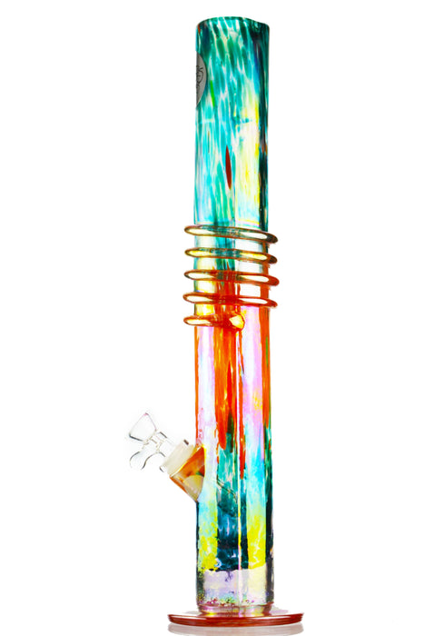 Twisted Sisters - 16" Glass Spiral Straight Tube Bong - Toker Supply
