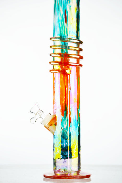 Twisted Sisters - 16" Glass Spiral Straight Tube Bong - Toker Supply