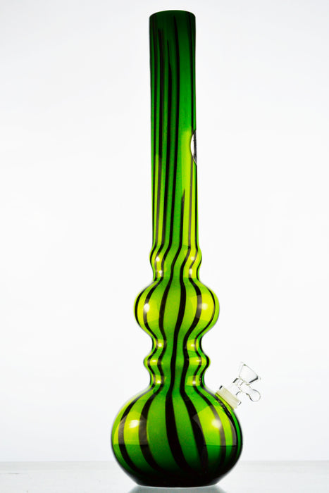 Twisted Sisters - 18" Bubble Base Striped Bong - Toker Supply